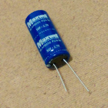 50F. 2.7V Capacitor. Super Capacitor. Ultra Capacitor. Applications include: Backup Power. Smart Meters. Consumer and Industrial Electronics. Wireless Transmitters. High shock and vibration environments. Automotive subsystems. Wind turbine pitch control. Hybrid vehicles. Rail.Heavy industrial equipment. UPS & telecom systems. Back-Up Power. Regenerative Power. Burst Power. Quick Charge. Cold Starting.