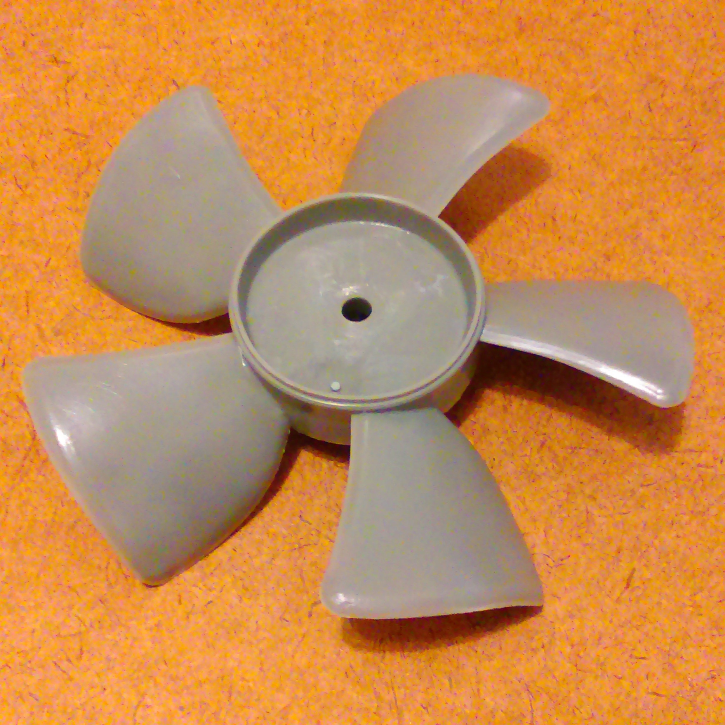 5-9/16 inch diameter Plastic Fan Blade/Propeller CCW Rotation. 3/16 inch bore 